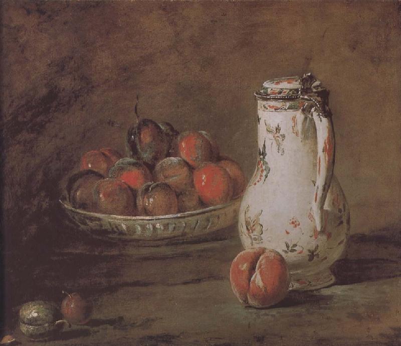 Jean Baptiste Simeon Chardin Loaded peaches and plums in a bowl of water China oil painting art